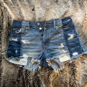 Low Rise Denim Shorts